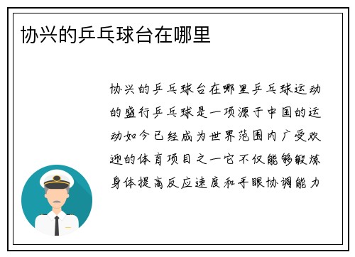 协兴的乒乓球台在哪里